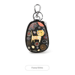Colorful PU Leather Key Wallets Car Key Holder Case & Keychain Pouch