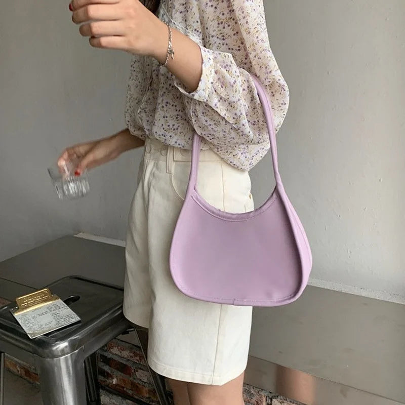 5 Colors Shoulder Bags Women PU Leather Popular Bag Retro Top-handle