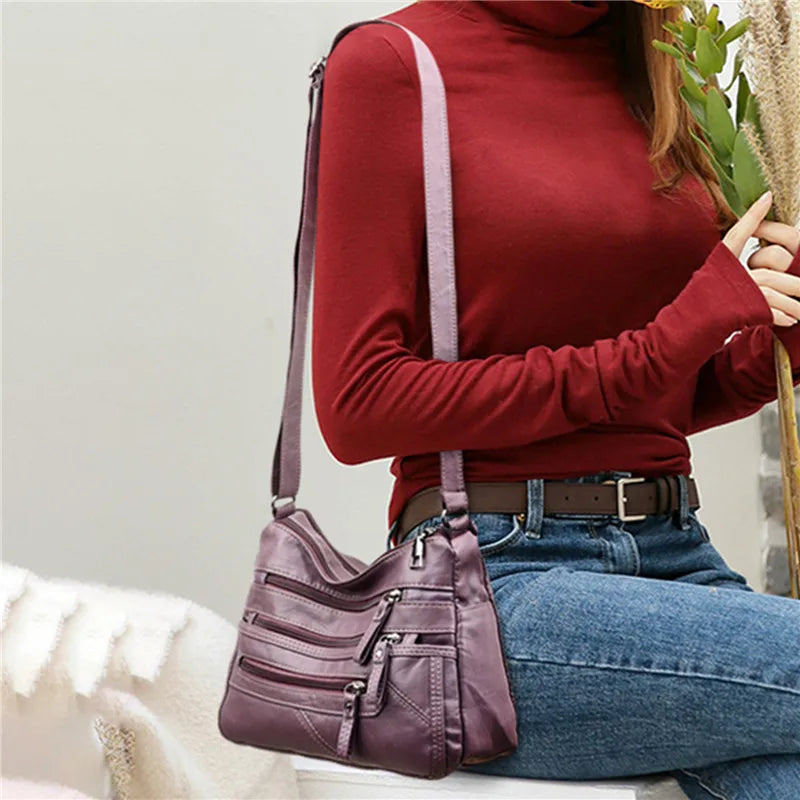 Small Crossbody Bags for Women Shoulder Handbags Ladies Purse with 5 Pockets