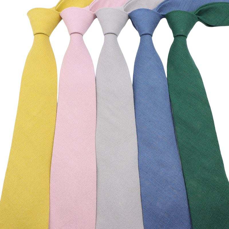 1pc Formal Cotton Tie Wedding Tie Vintage Skinny Men's Tie