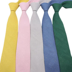 1pc Formal Cotton Tie Wedding Tie Vintage Skinny Men's Tie