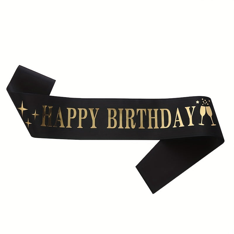 Birthday Party Sash & Headband Set