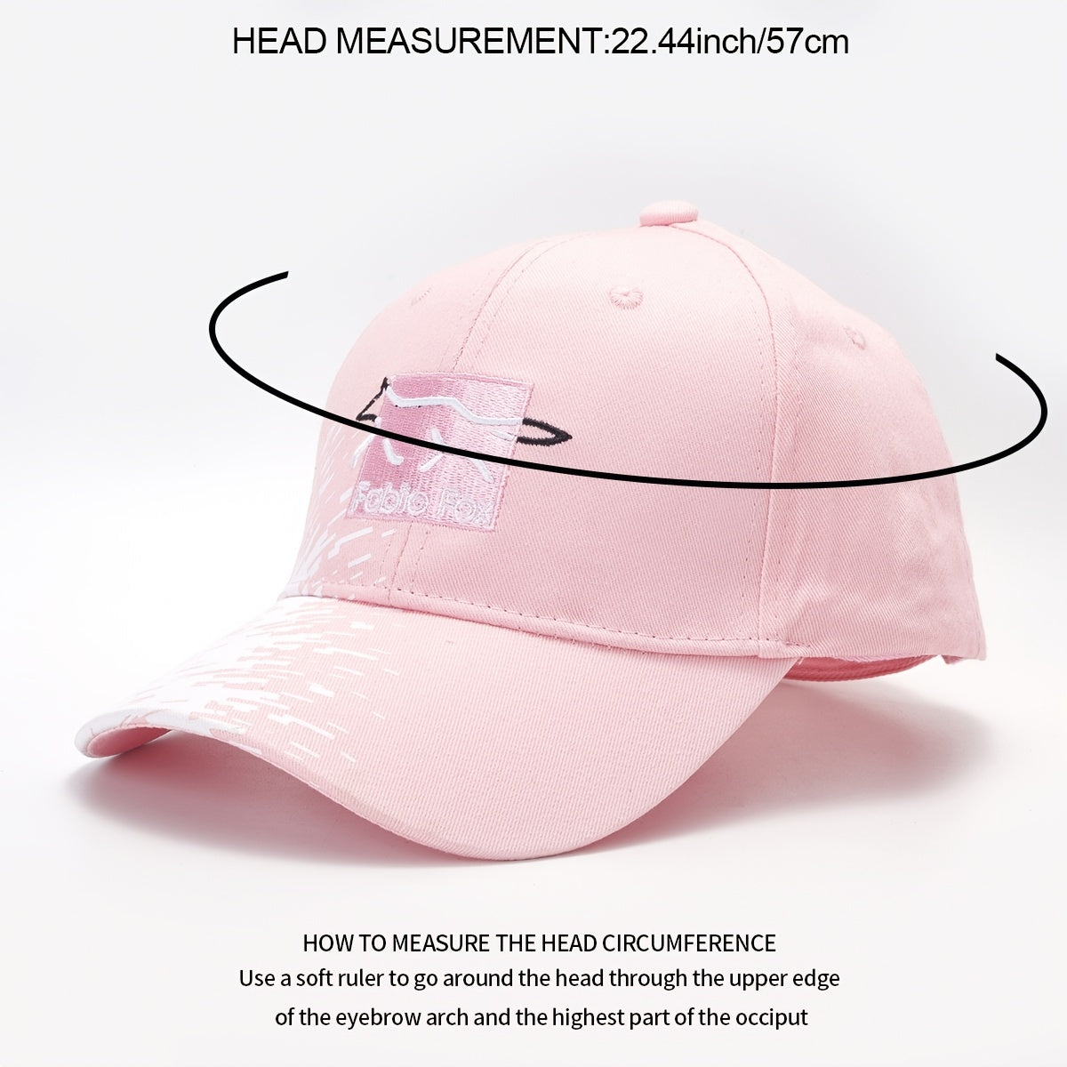 Fox Patch Baseball Cap Solid Embroidery Adjustable Cotton Sun Hat