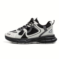 Men's Casual Mesh Sneakers Low Top Platform Running Shoes