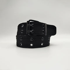 Men's Heavy Duty Web Belt Solid Color Hole Buckle Waist Strap