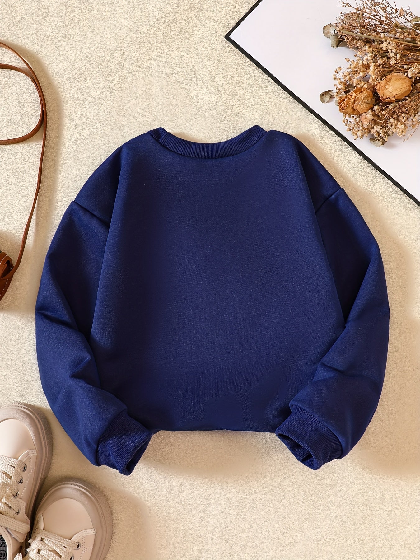 Boo Print Boys Casual Pullover Sweatshirt Crew Neck Tops Kids Clothes
