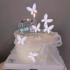 5pcs Butterfly Cake Toppers Metal Golden Cake Topper For Girls Women's Birthday