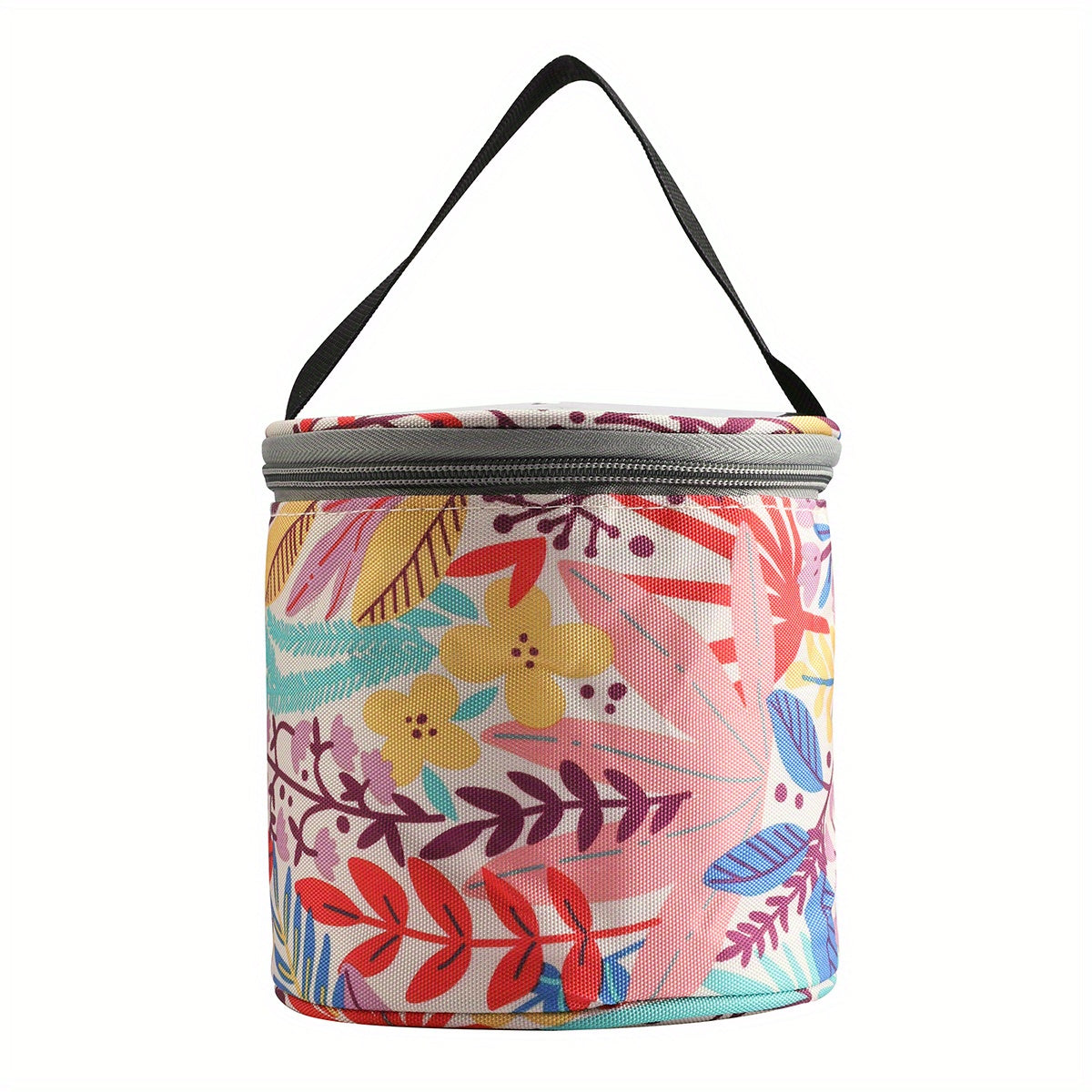 2pcs Round Knitted Storage Bucket Bag Portable Handheld Storage Bag Drawstring