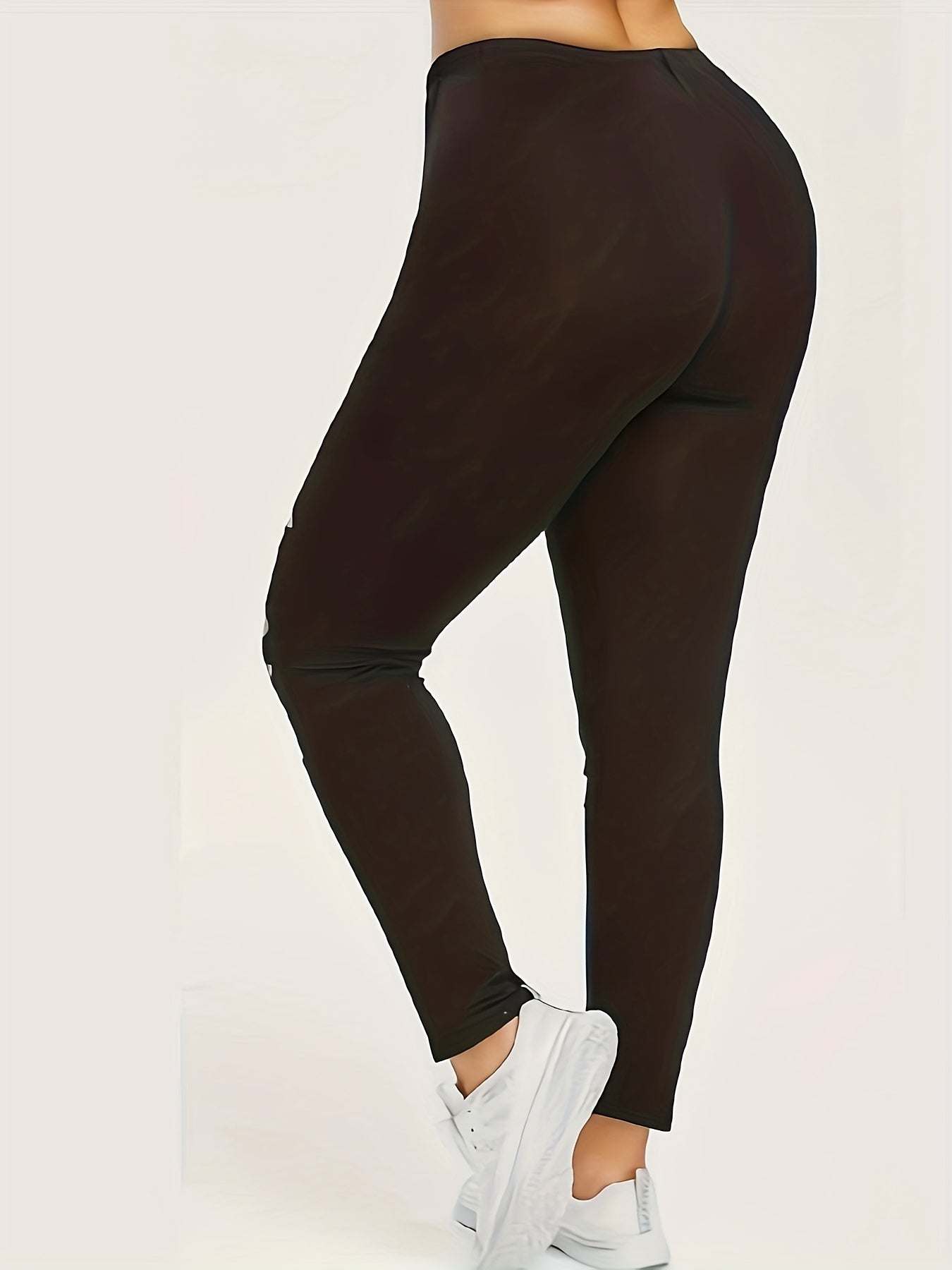 Women's Plus Floral Skull Print Leggings