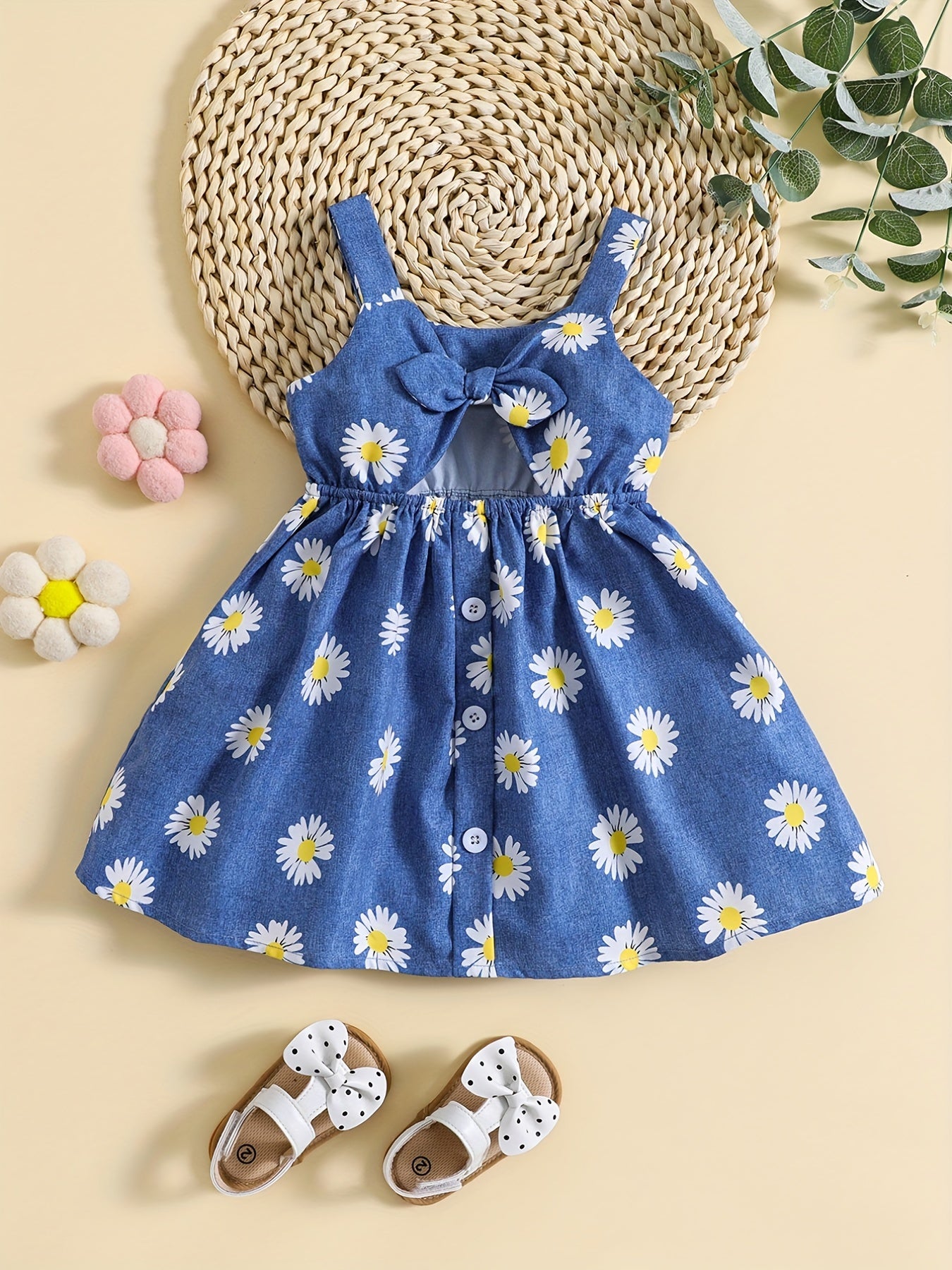 Baby Girl Daisy Floral Strap Sundress