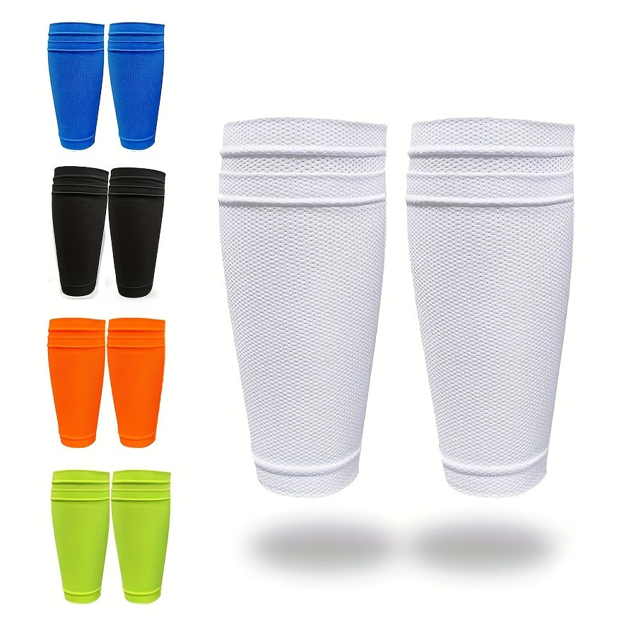 Soccer Leg Socks w/ Double Pocket, Prevent Sliding