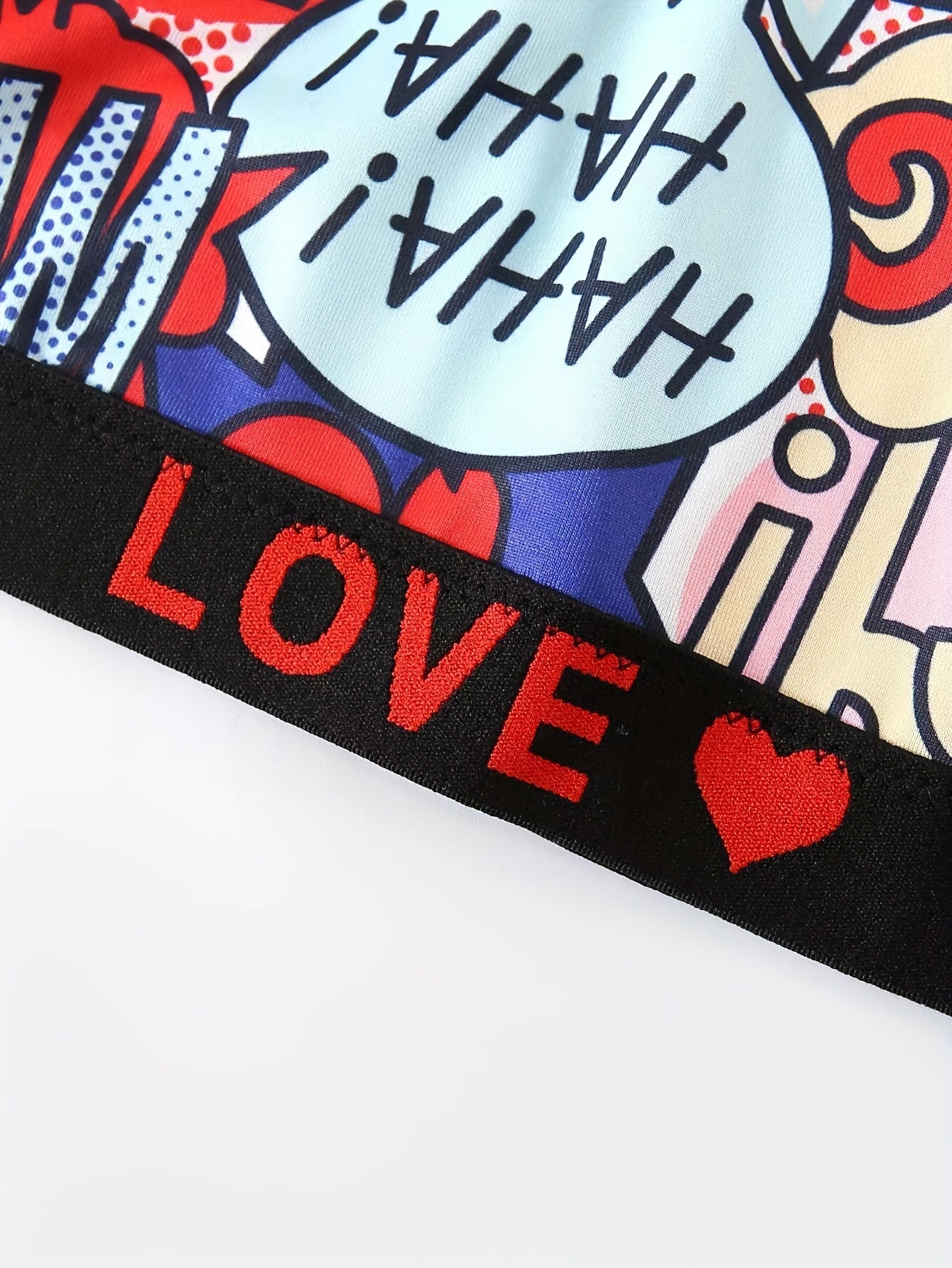  Y2K Bra Women's Pop Art Print Bralette