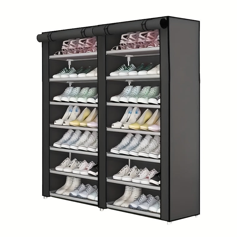 7 Layer Shoe Rack Standing Dustproof Shoe Storage Large Capacity Shelf