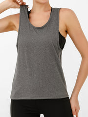 Soft Yoga Gym Shirt with Open Back Strappy Athletic