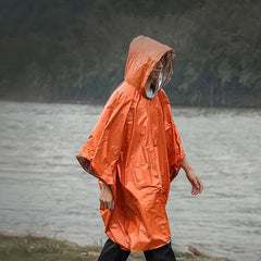 Portable Reflective Windproof Raincoat for Emergency Hiking