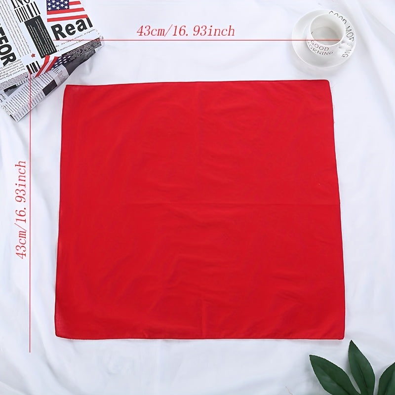 12pcs 42 Solid Bandana for Tie Dying Plain Square Scarf Handkerchiefs