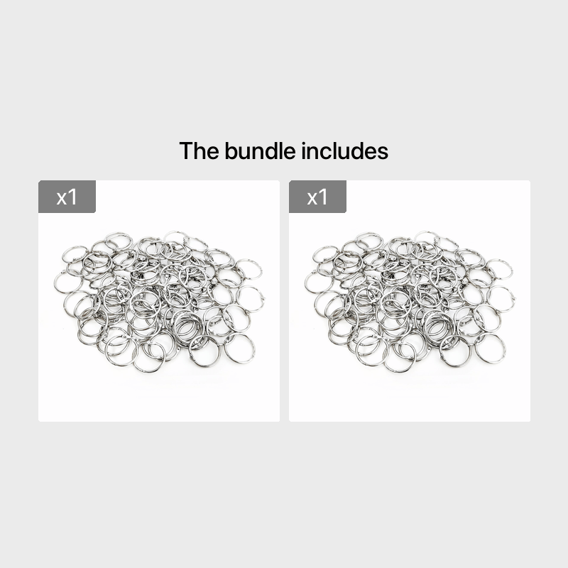 50 Pack 1 Inch Loose Leaf Binder Rings for Index Cards Flash Cards