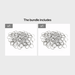 50 Pack 1 Inch Loose Leaf Binder Rings for Index Cards Flash Cards