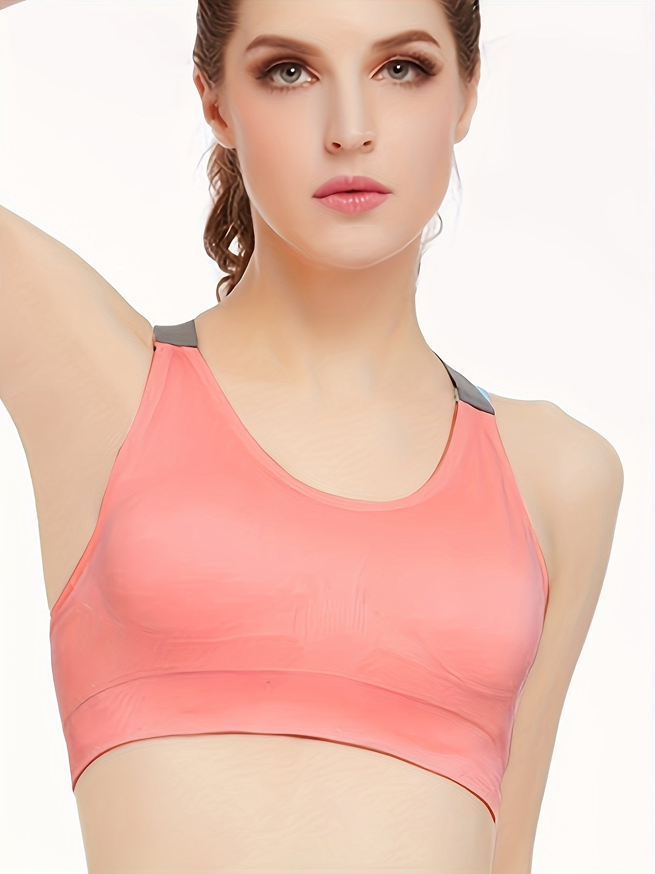 Criss Cross Back Sports Bra Breathable Workout Tank Bra