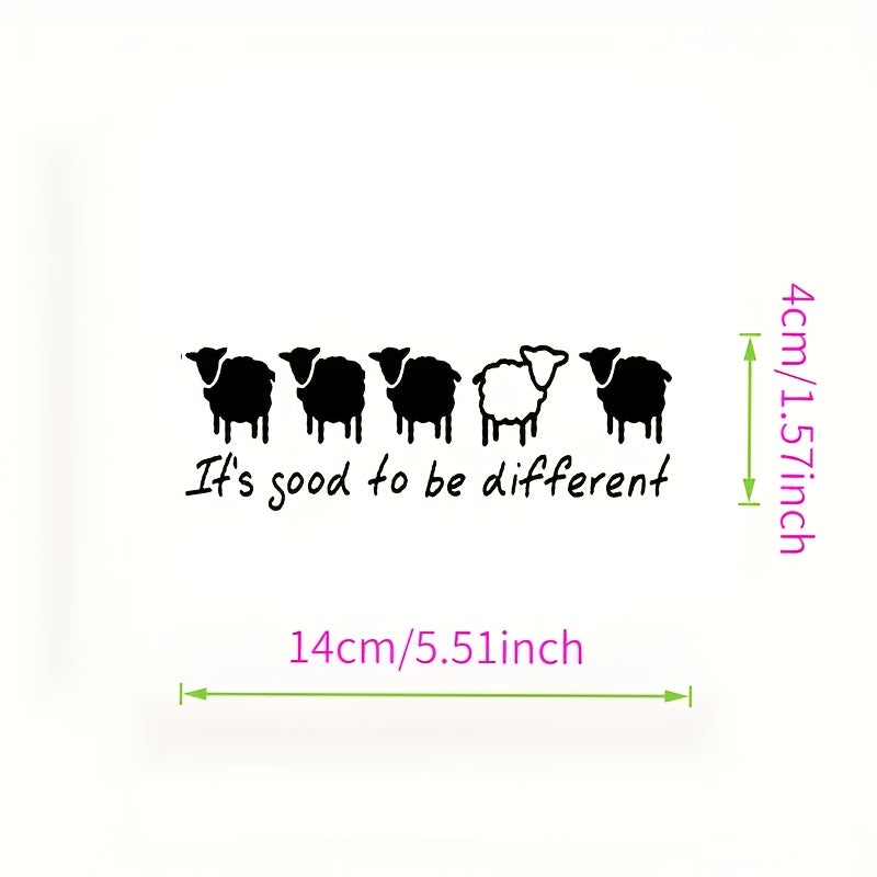 5 Sheep & 'It's Good to Be Different' Novel Stickers Combo