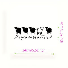 5 Sheep & 'It's Good to Be Different' Novel Stickers Combo