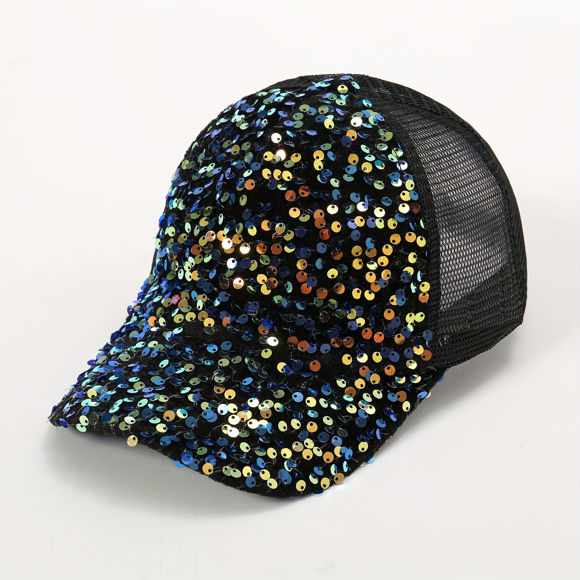 Sparkly Sequins Mesh Baseball Cap