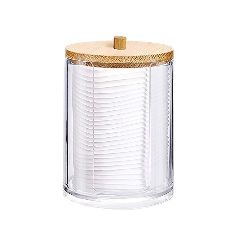 Clear Acrylic Qtip Holder Dispenser for Cotton Ball Swab Pad