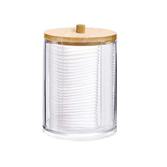 Clear Acrylic Qtip Holder Dispenser for Cotton Ball Swab Pad