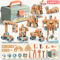 144pcs DIY Tool Box Set with Disassembly Tools