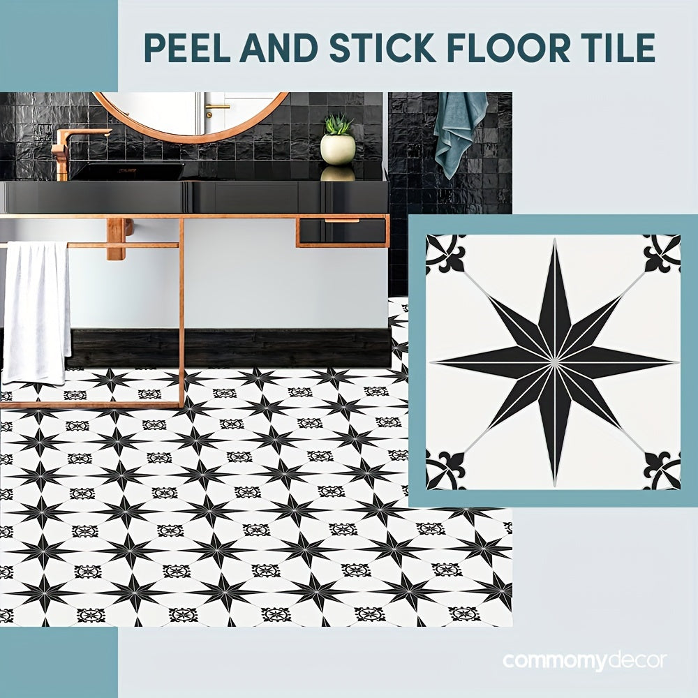 10pcs Floor Tile Sticker Peel And Stick Vinyl Self Adhesive Floor Sti