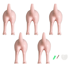 Dog Tail Wall Hook Set Office Coat Towel Key Decoration