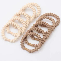 10 Pcs Girls' Elastic Hair Bands For Thick Hair Multicolor