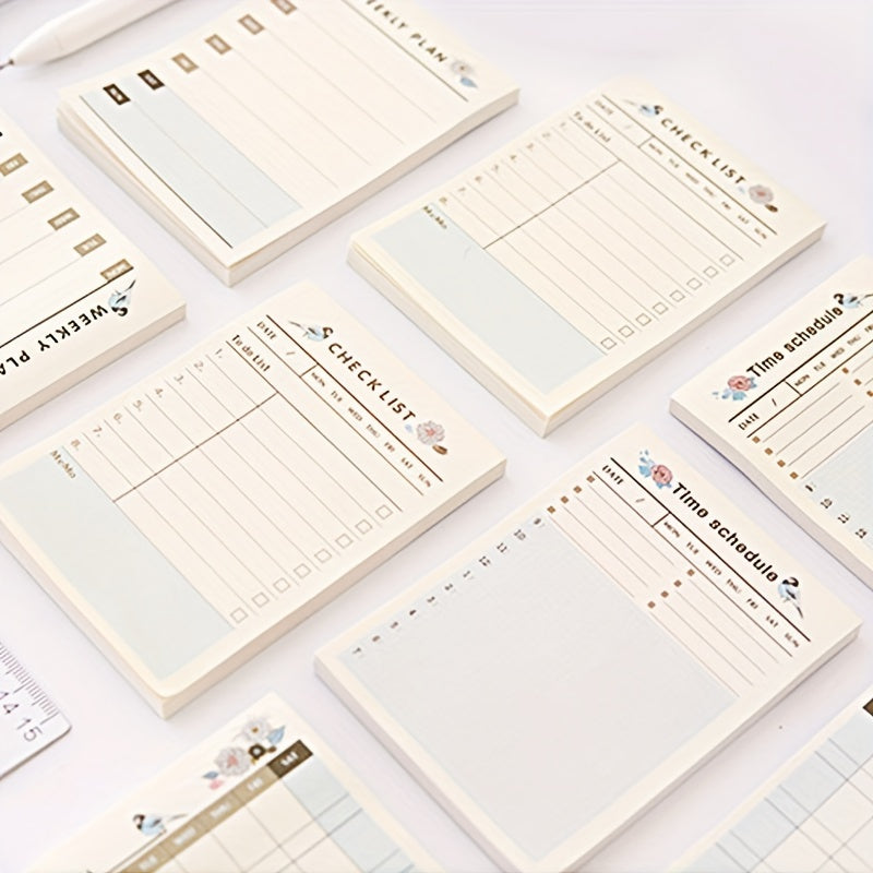 Portable Weekly Planner Notepad - Keep Track of Your Study Time & Daily Memos