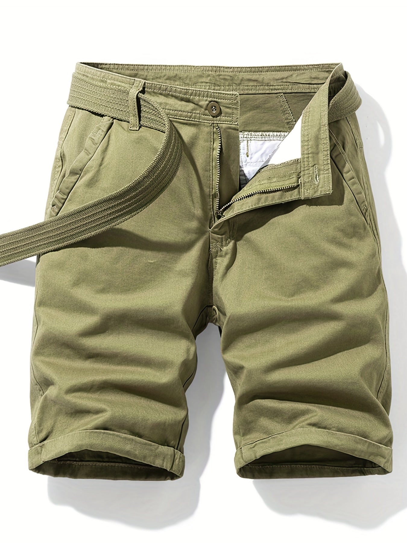 Men's Casual Cotton Cargo Shorts for Summer Outdoor Activities