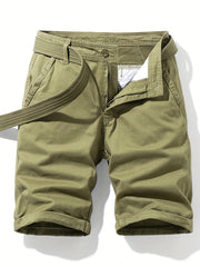Men's Casual Cotton Cargo Shorts for Summer Outdoor Activities