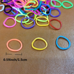 100pcs Mixed Mini Rubber Band Hair Rope Headwear Accessories