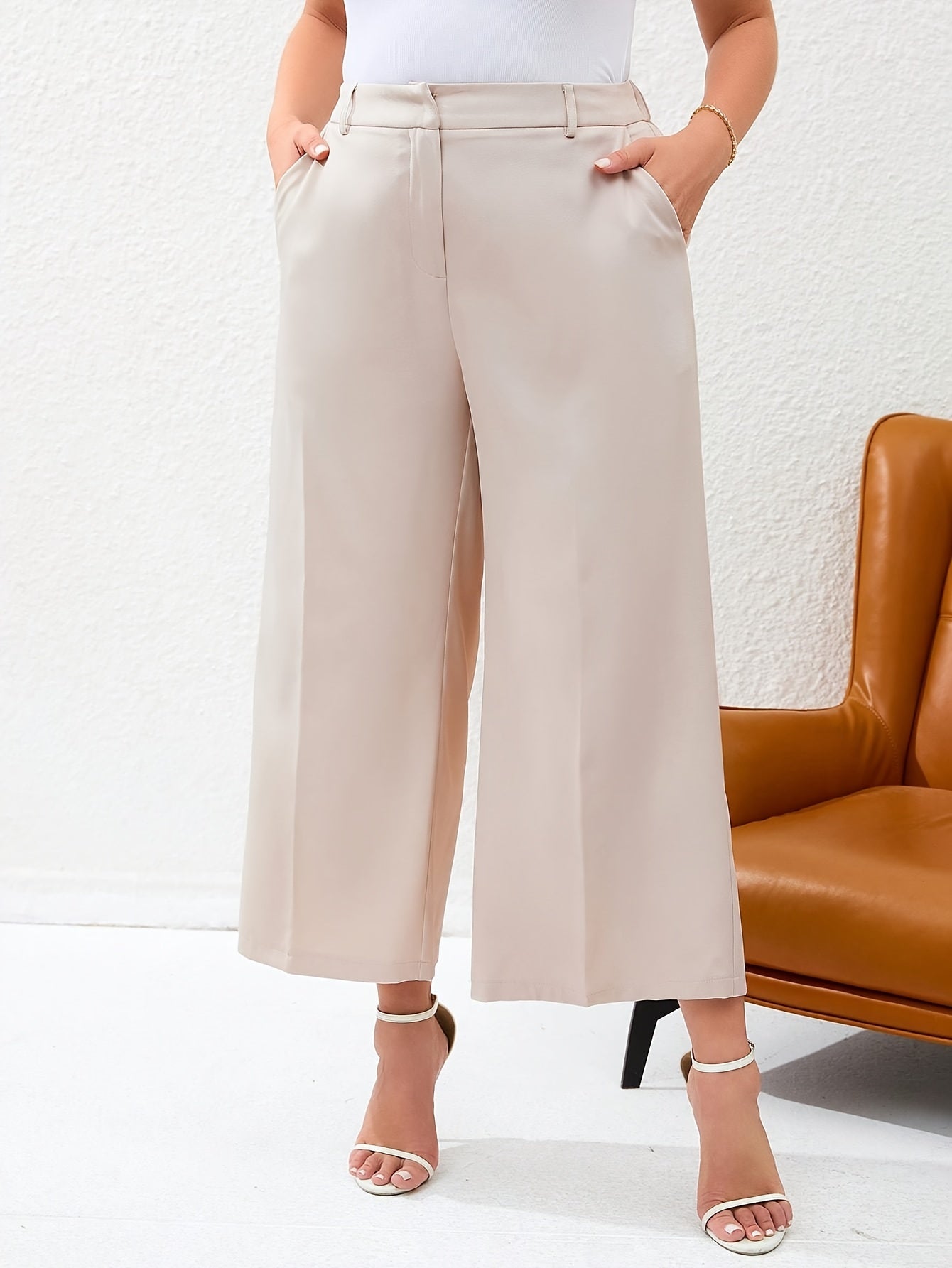  Wide Leg Trousers With Pockets