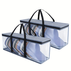 Set of 4 Baseball Cap Storage Bags with Handles - Portable Hat Organizer Box