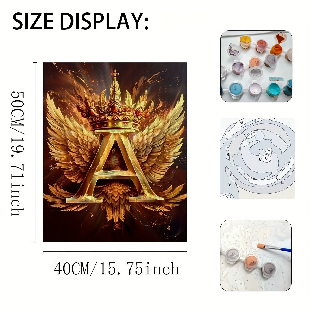 DIY Painting by Numbers Kit Letter A Personal Collection Christmas Birthday