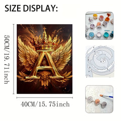 DIY Painting by Numbers Kit Letter A Personal Collection Christmas Birthday