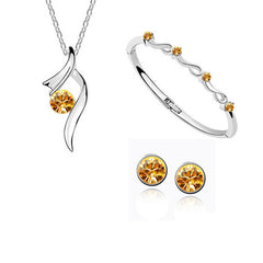 Crystal Jewelry Set for Women Girls