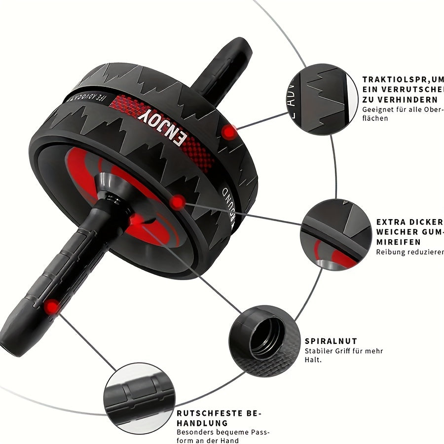 Ab Roller Wheel Home Gym Fitness Strengthen Core Build Muscle Burn Fat Abdominal