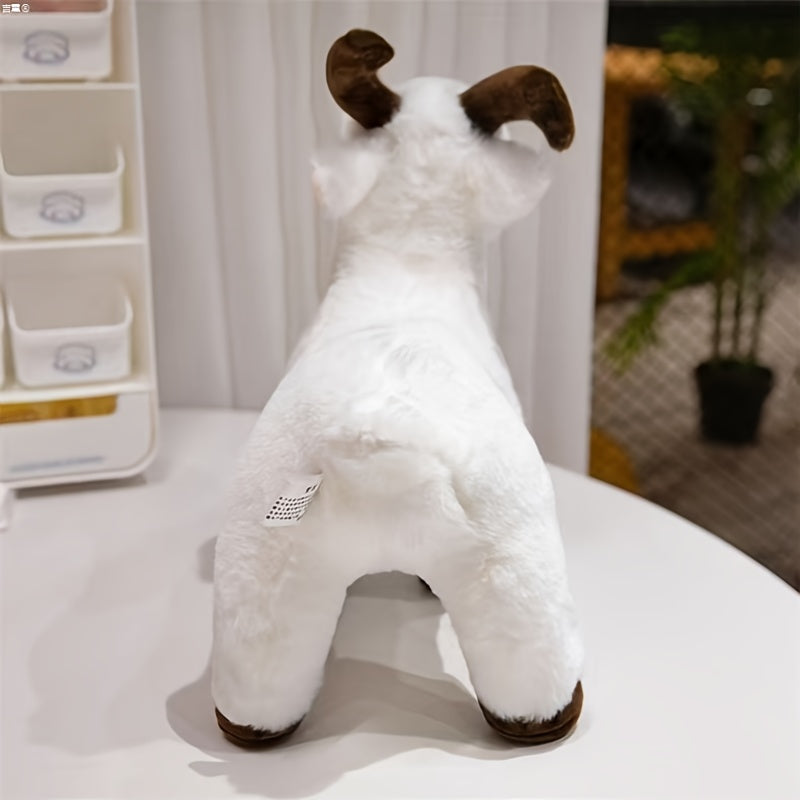 Soft Goat Plush Toy with Expressive Eyes & Horns