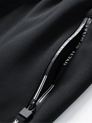 Zipper Pockets Knitted Joggers Men s Casual Solid