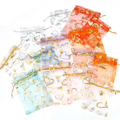 50Pcs Organza Drawstring Bag Jewelry Pouch Wedding Gift