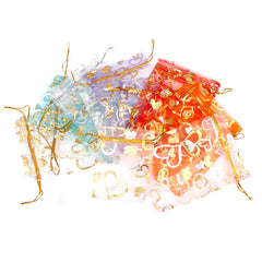 50Pcs Organza Drawstring Bag Jewelry Pouch Wedding Gift