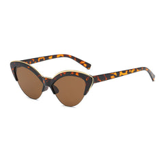 Cat Eye Semi Rimless Sunglasses Beach Party Club UV400