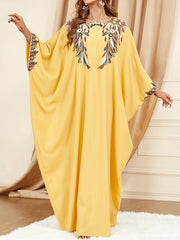  Floral Batwing Maxi Dress