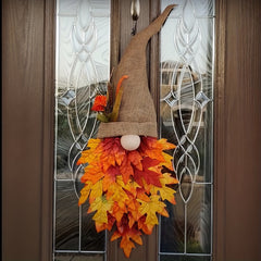 Maple Gnome Door Hanging Decoration for Home Farmhouse Fireplace Christmas
