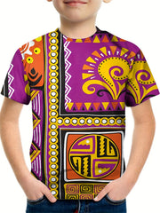 Kid's Graphic T shirt Active Stretch Short Sleeve Tee Summer Outdoor